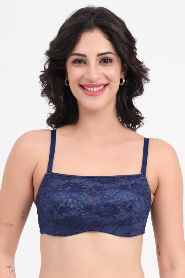 TRIUMPH-123I283 New Lace Bandeau Bra Padded Wired