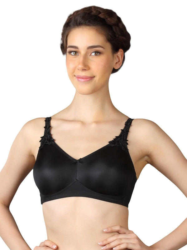 TRIUMPH-100I300 Minimizer 21 Wireless Non Padded Comfortable High Support Big-Cup Bra BLACK
