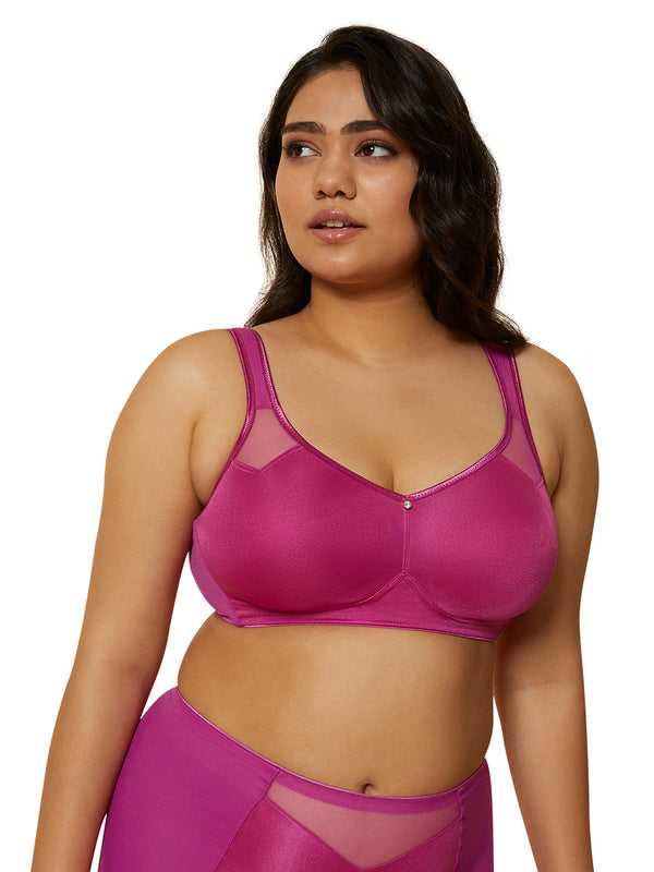 TRIUMPH-100I527 Minimizer 121 Wireless Non Padded Comfortable High Support Big Cup Bra