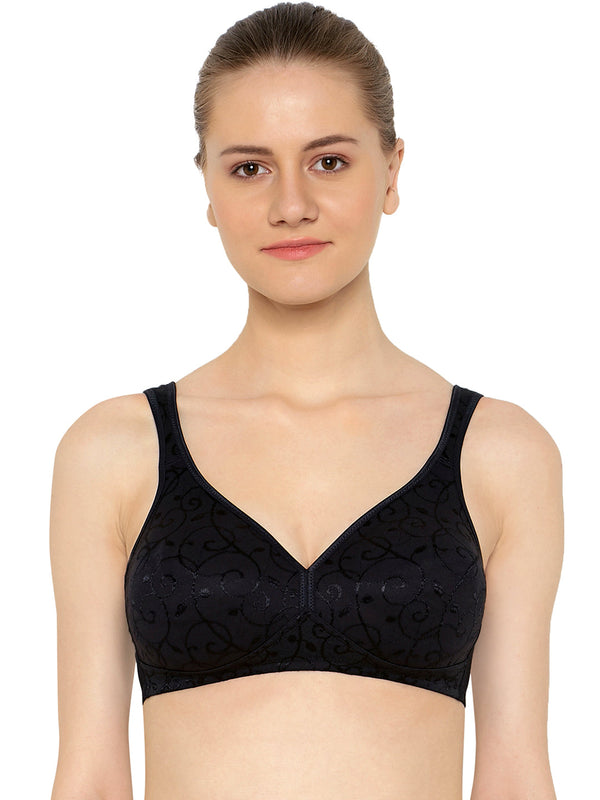 TRIUMPH-100I544 BLACK Women Full Coverage Non Padded Bra