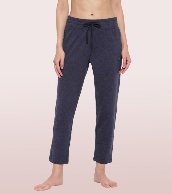 ENAMOR-E060 Navy Melange ESSENTIALS FRENCH TERRY LOUNGE PANTS