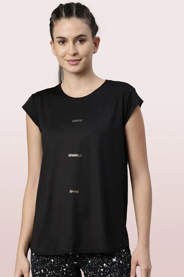 ENAMOR A303 Active Long Tee | Dry Fit Crew Neck Graphic Tee