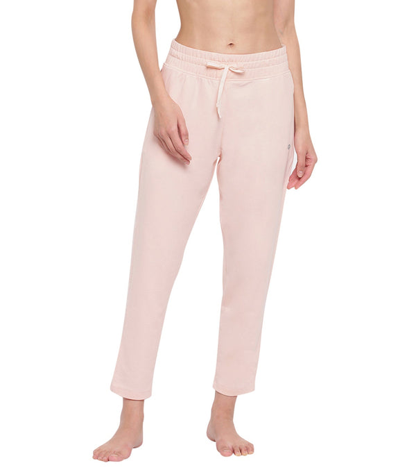 ENAMOR-E060 Pink Pearl ESSENTIALS FRENCH TERRY LOUNGE PANTS