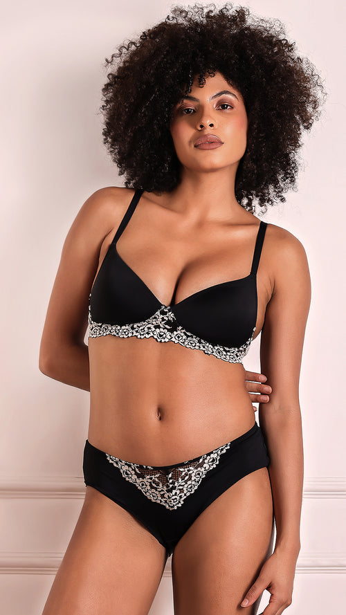 Floral Lace V-Front Brief | Floral Panty