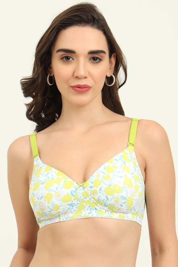 SLUUW BRA-SB005 Meapr - PRINTED LIGHTLY PADDED NON-WIRED T-SHIRT BRA