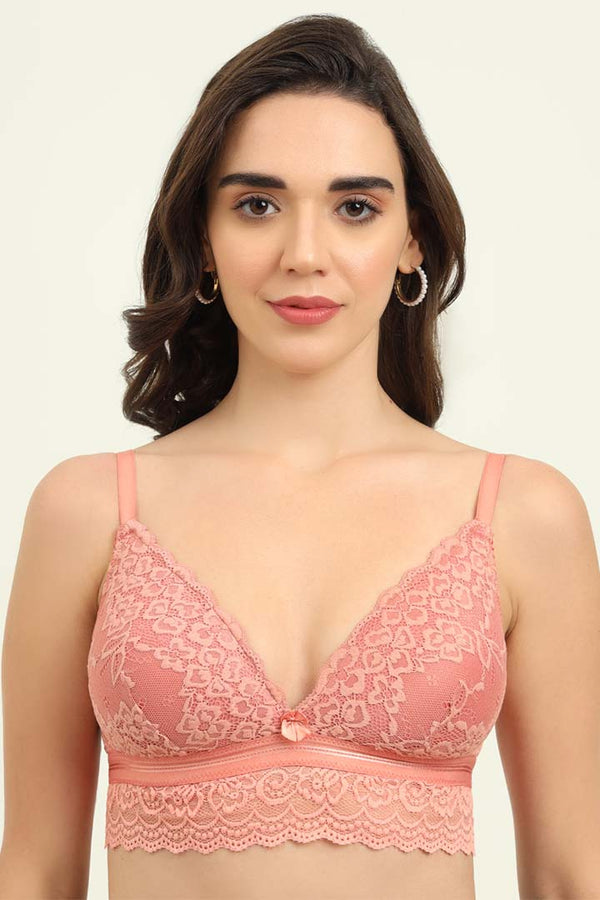 SLUUW BRA-SB006 Rose - LIGHTLY PADDED LACY BRALETTE