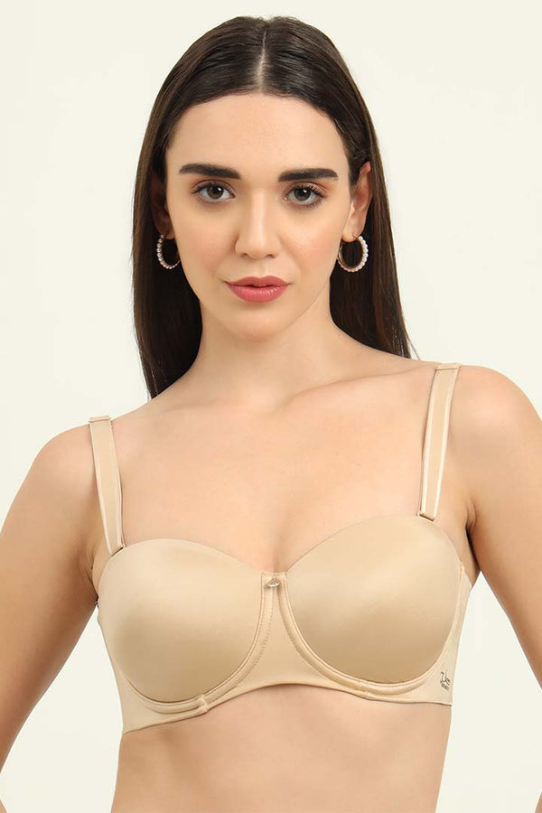 AMANTE BRA-F0017 Sandalwood Amante Padded Wired Full Coverage Detachable Straps Signature Multiway Strapless Bra