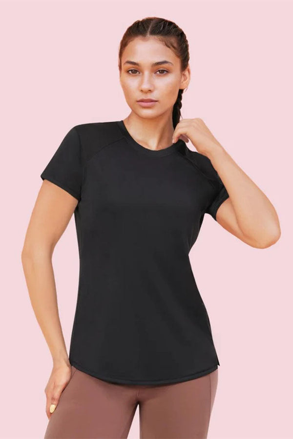 ENAMOR A313 Women Active Panel Quick Dry Relaxed Fit, Regular Length Workout T-Shirt