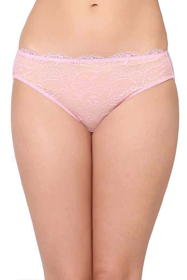 WACOAL PANTY I43364 Pink Essential Lace Low Waist Low Coverage Bridal Wear Lace Bikini Panty