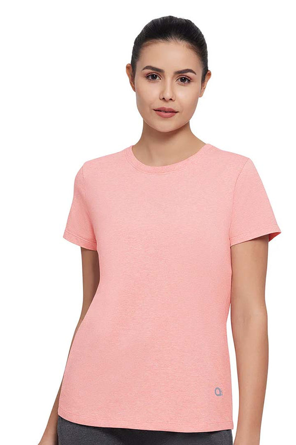 AMANTE ATP85001-PEACH BLOSSOM MARL ESSENTIAL CROP TOP