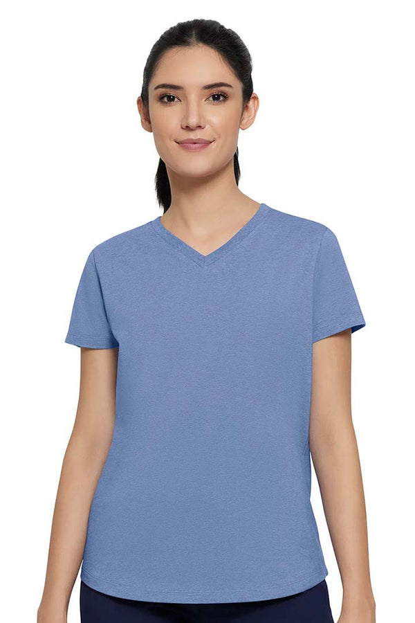 AMANTE ATP85101-INFINITY BLUE MARL ESSENTIAL LONG SLEEVE ROUND NECK T-SHIRT