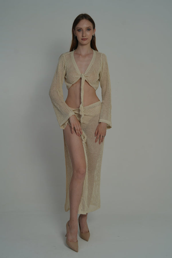 AXTZH Serenity Beachwear Set X2536-BEIGE-BW2PF