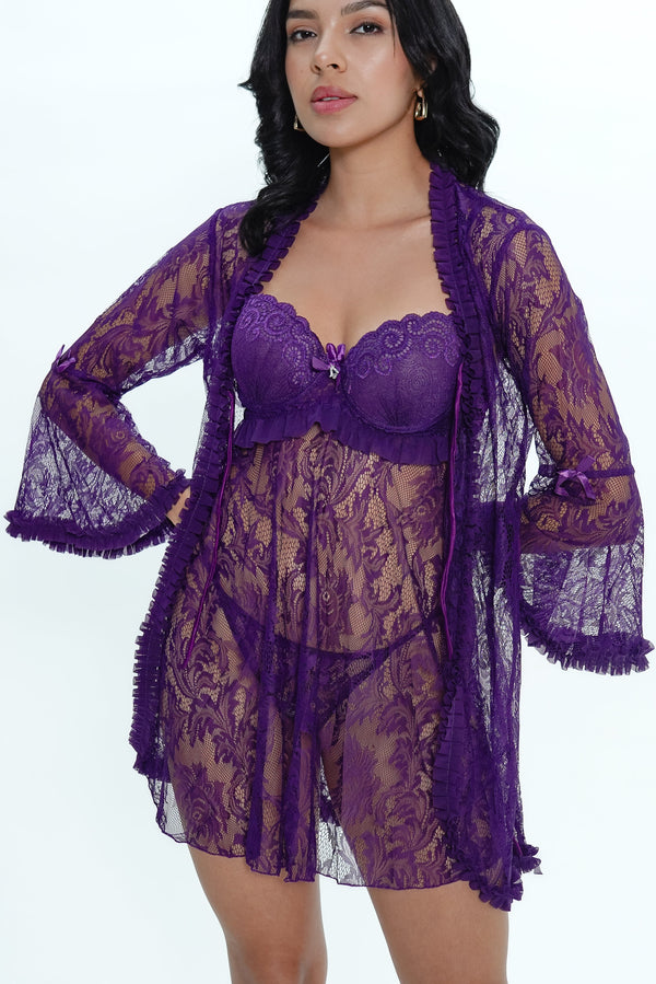 AXTZH BRIDAL INTIMATE NIGHTWEAR COLLECTION X0825-DPURPLE-F11N