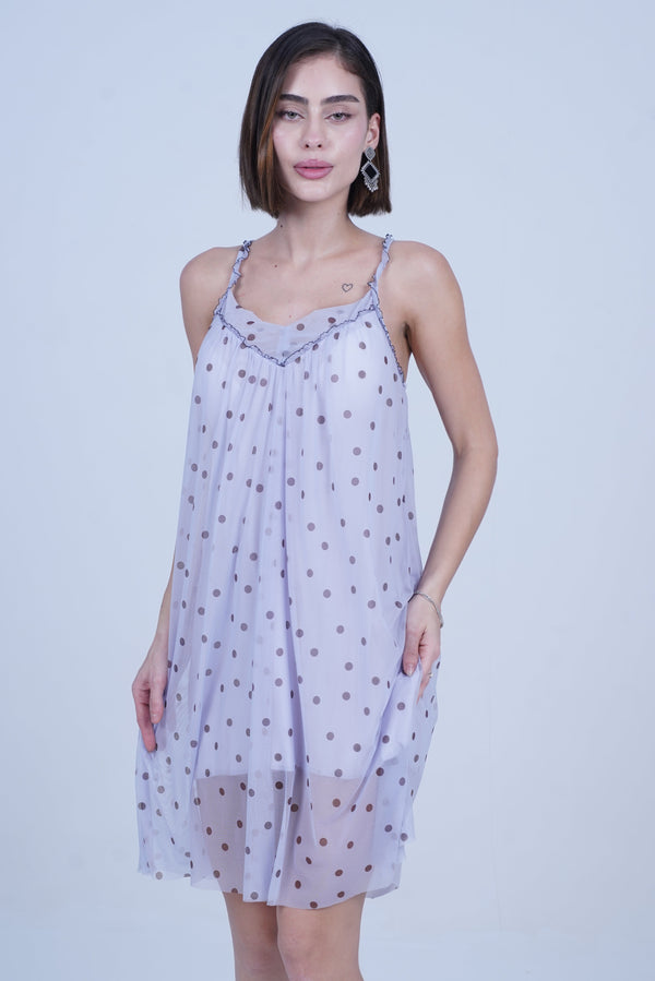 AXTZH Piece Sexy Satin NIGHTWEAR with All-Over Floral Print and Lightweight Comfort X0301-LAVDOT-F1N