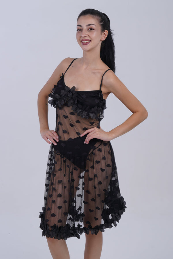 AXTZH 1-piece sexy nightwear X0333-BLACK-F1N