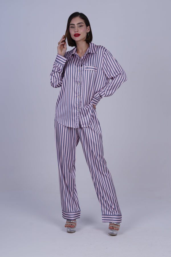 AXTZH Silky Comfort Meets Subtle Seduction: Elegant Two-Piece Nightwear Set X0718-ROSST-C2S