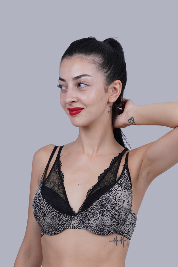 AXTZH BRA Elevate Support Set – focuses on support and lift with style AB1962-BLKLEO-DP102