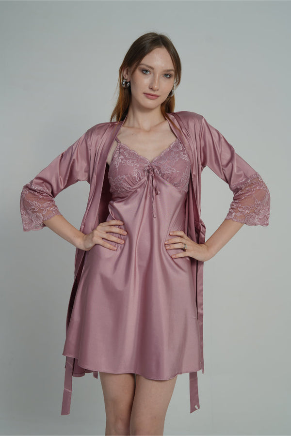 ANGELS Satin Lace Nightwear Set FASHION NW AG2222-BLUSH-F11S