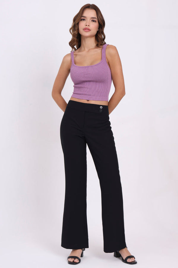AXTZH Ribbed Bralette Crop Top BLET X0010-ORCHID-CV007