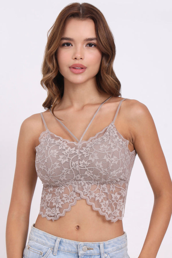 AXTZH FLORAL LACE BRIDAL BRALETTE TOP X2325-FF-CN124