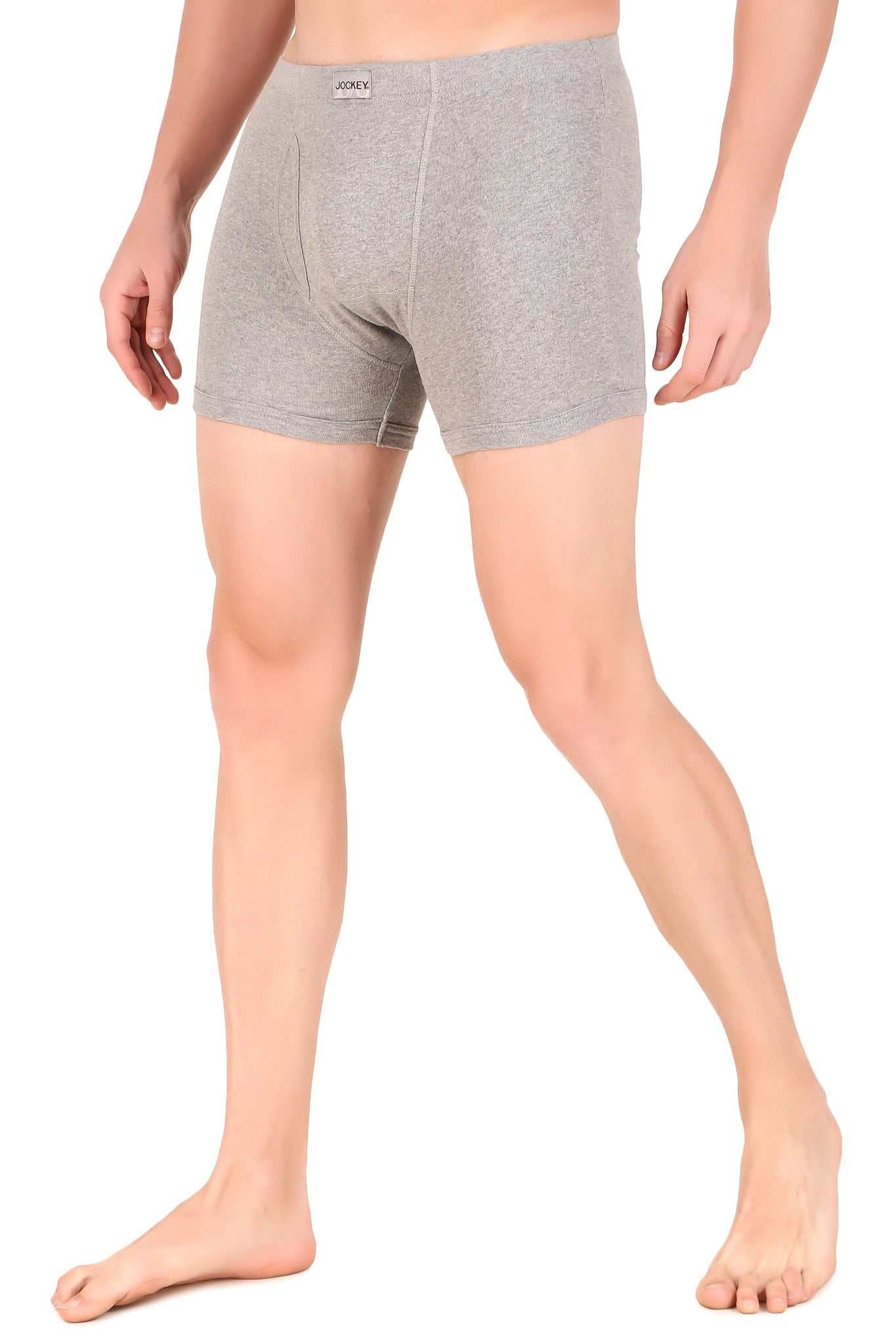 Jockey-8008 Super Combed Cotton Rib Solid Boxer Brief with Ultrasoft and Durable Waistband