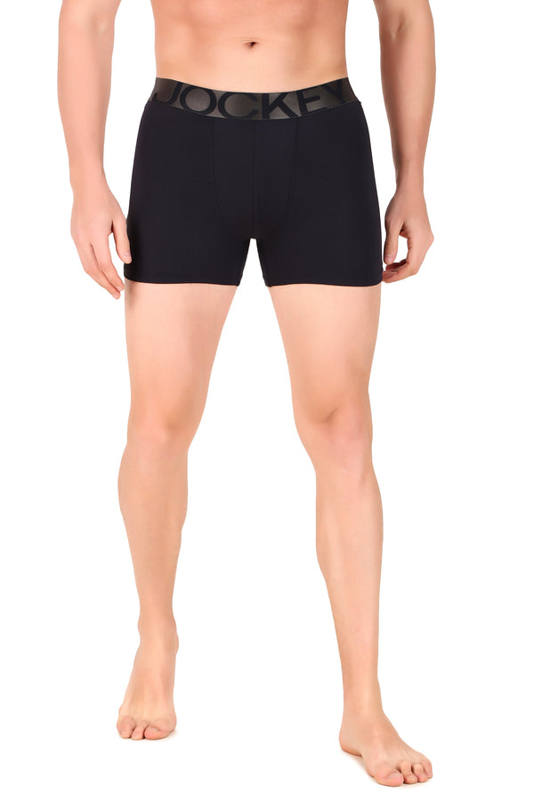 Jockey-IC28 Tactel Microfiber Elastane Stretch Solid Trunk with Moisture Move Properties -TNAVY