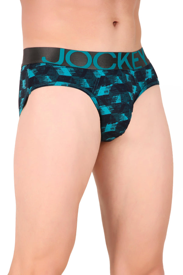 Jockey-IC29 Tactel Microfiber Elastane Stretch Printed Brief with Moisture Move Properties -ODEPR