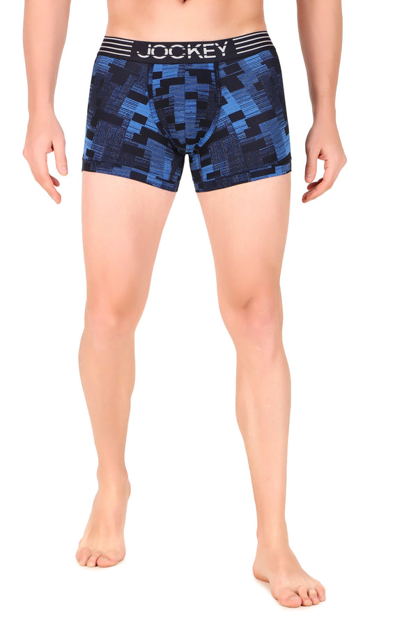 Jockey-MM08 Mvbpr Microfiber Mesh Elastane Stretch Printed Performance Trunk with StayDry Technology