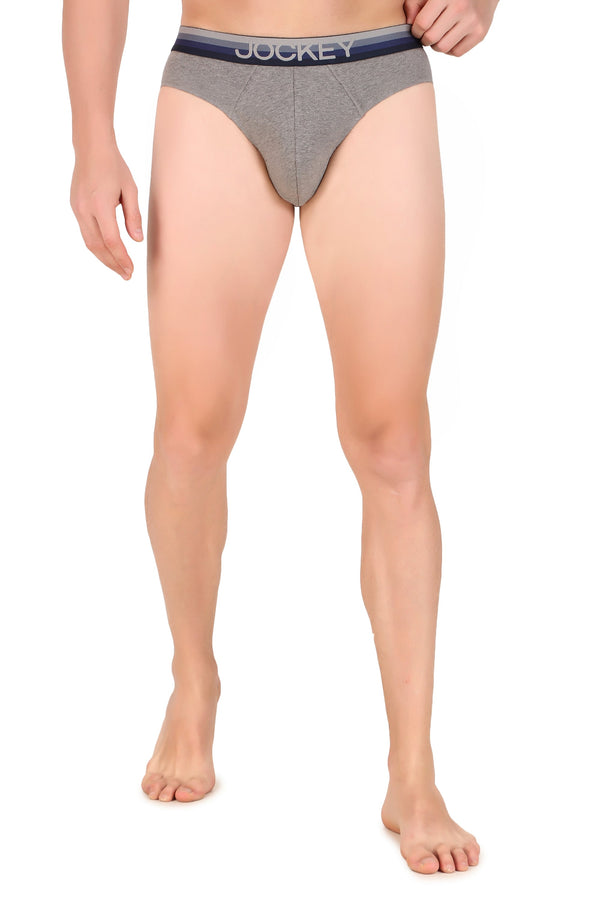 Jockey-US07 Mgrml Super Combed Cotton Elastane Stretch Solid Brief with Ultrasoft Waistband