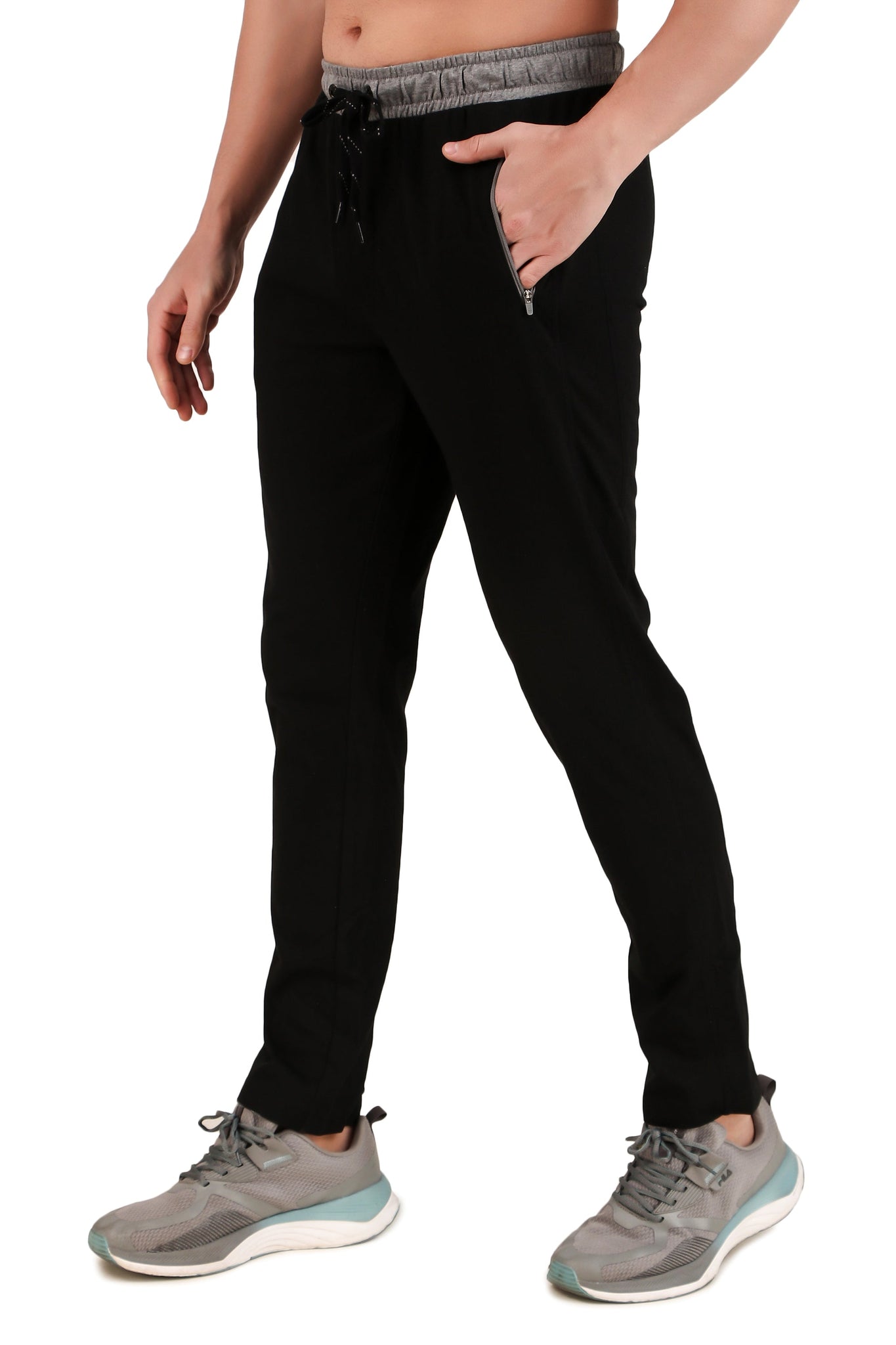 Jockey-9510 Super Combed Cotton Rich Slim Fit Trackpant with Side Zipper Pockets