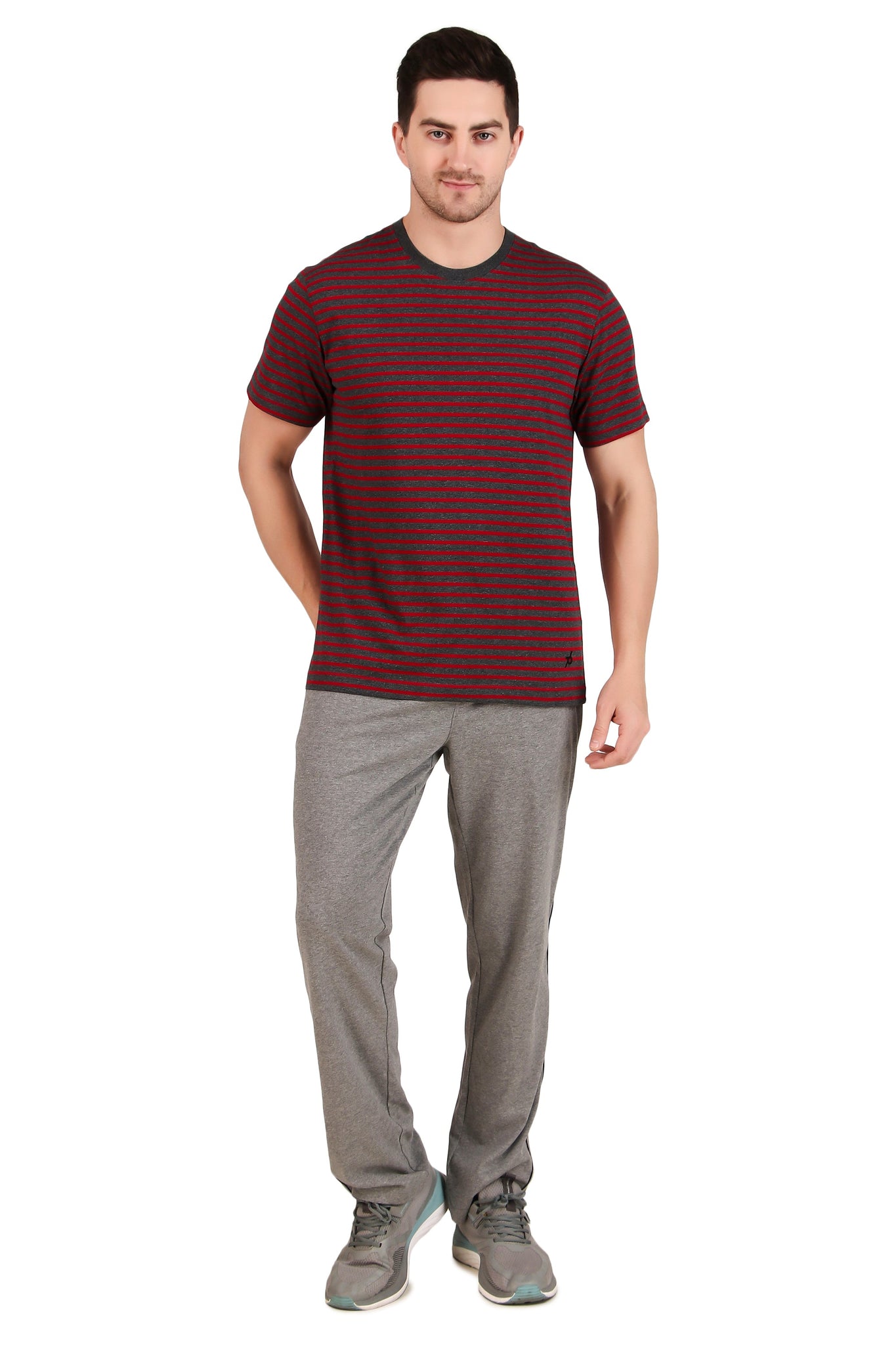 Jockey-2715 Super Combed Cotton Rich Striped Round Neck Half Sleeve T-Shirt