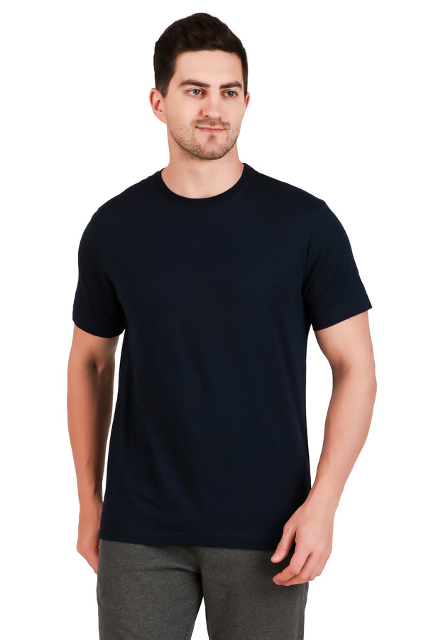 Jockey-2714 Navy Super Combed Cotton Rich Round Neck Half Sleeve T-Shirt