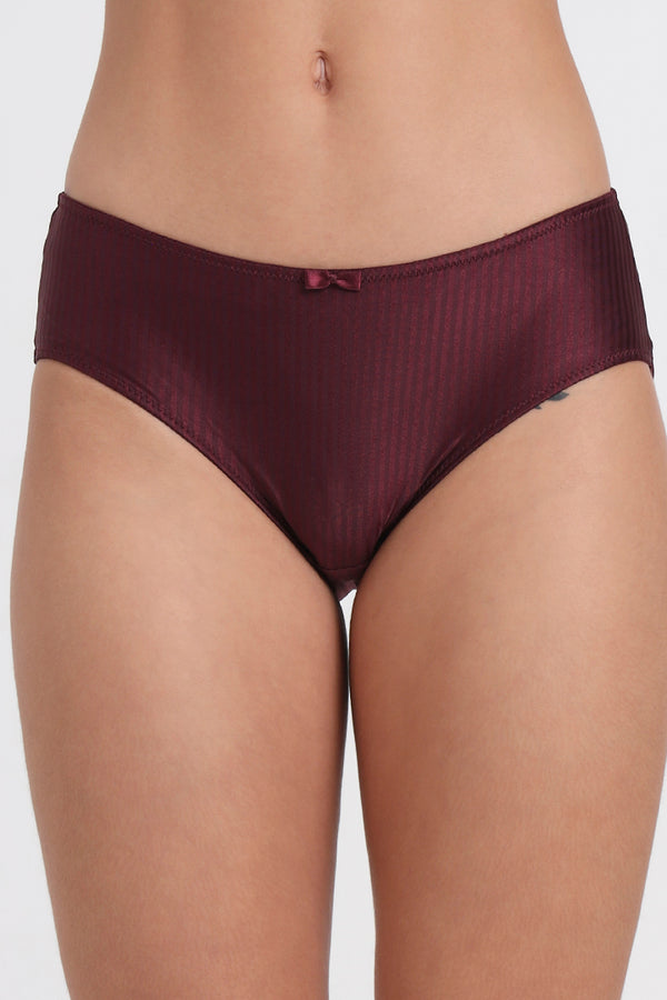 TRIUMPH PANTY 756I499 Women Striped Full Overall Coverage Mid-Rise Hipster Briefs -EG