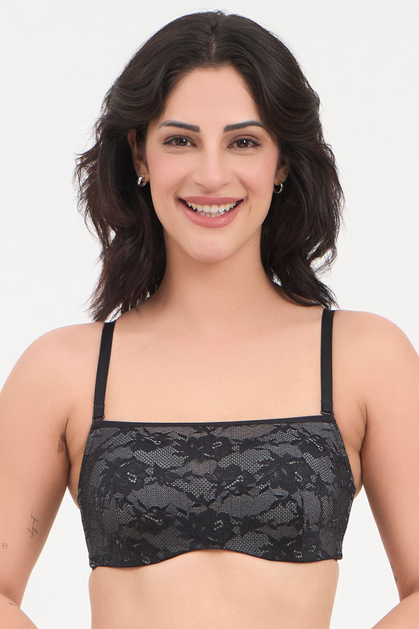 TRIUMPH-123I283 New Lace Bandeau Bra Padded Wired