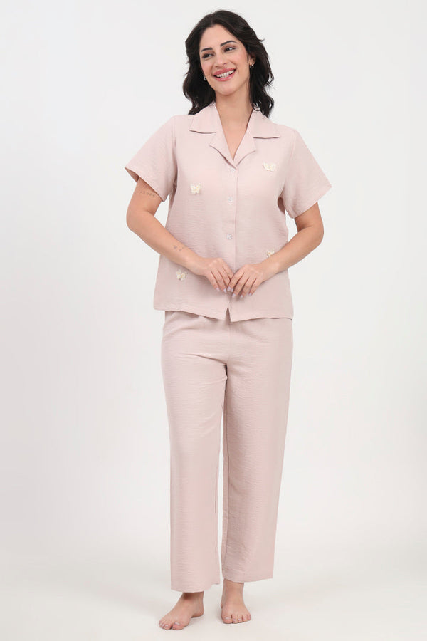 AXTZH NIGHTWEAR Beige Night Set X2043IO