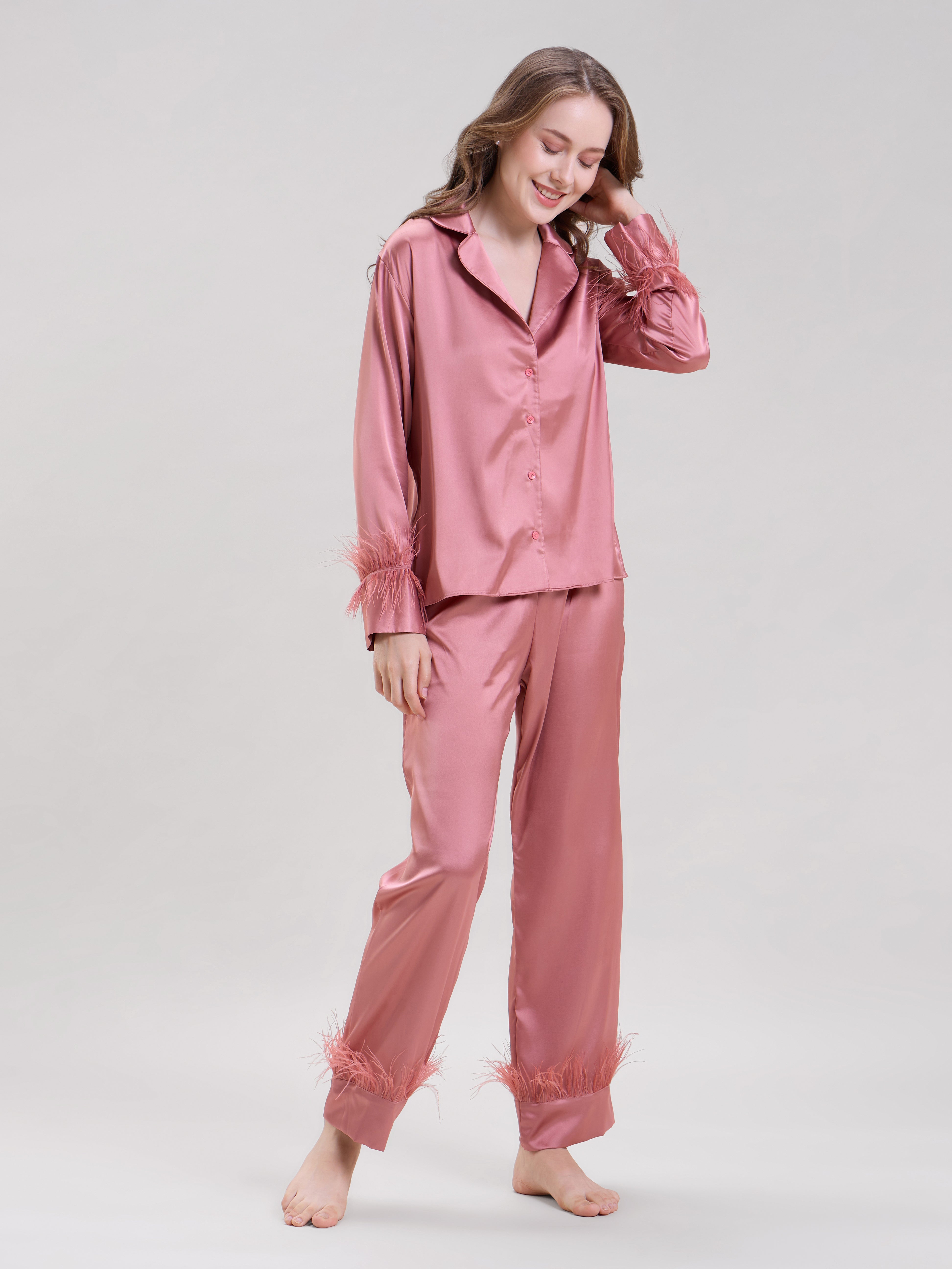 Mysthelle BLUSH PINK FEATHER NIGHTWEAR - Main Image