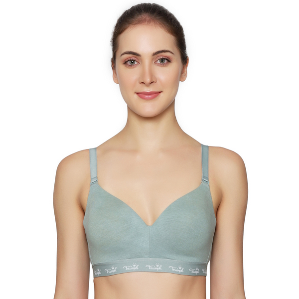 TRIUMPH-110I646 Women's Cotton Wire Free Casual Padded T-Shirt Bra