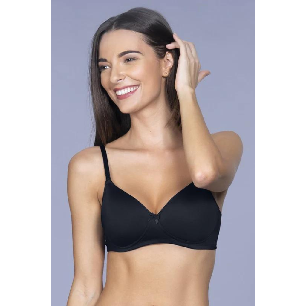 Buy Amante Solid Padded Non-wired Full Coverage T-shirt Bra online