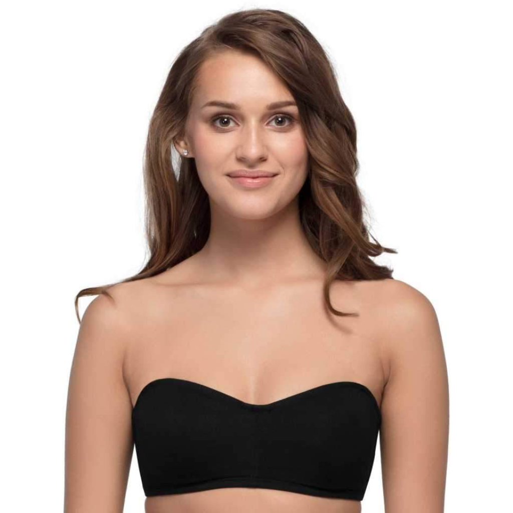 Enamor Women's Stretchable Cotton High Coverage Strapless Bra A019