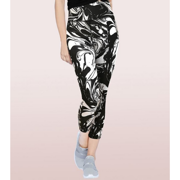 ENAMOR-E040 HUGGED LEGGING | DRY FIT PRINTED LEGGINGS