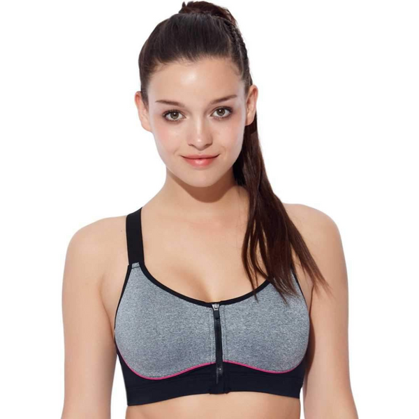 Enamor-SB11 High Impact Sports Bra Padded, Wirefree & Front Zipper