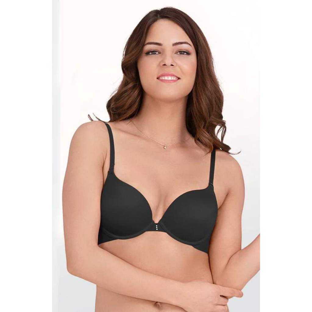 Buy Amante Padded Wired Demi Coverage Lace Bra - Evening Blue at