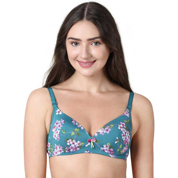 Enamor F023 Perfect Plunge T-Shirt Bra - Padded Wirefree Medium Coverage