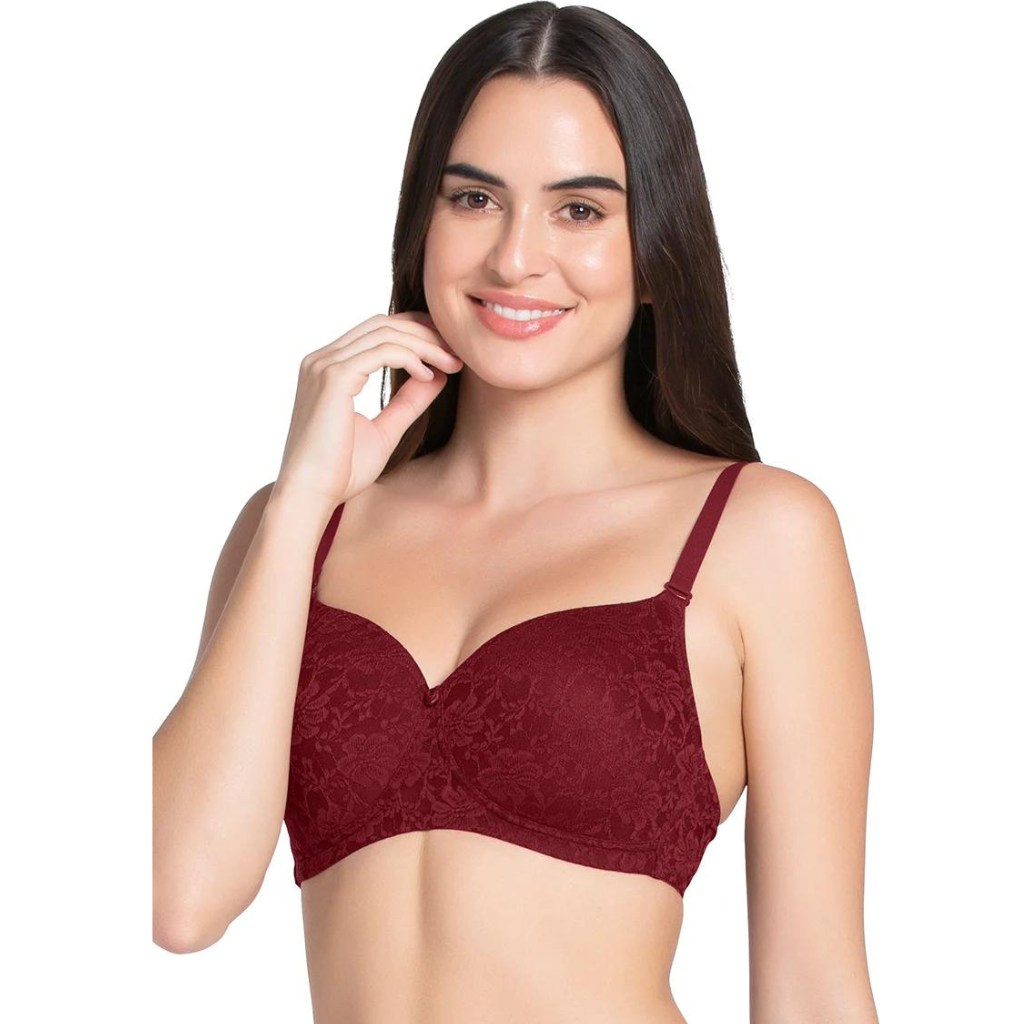 Buy Non Padded Non Wired Satin Lace Bralette and Side Cut Out