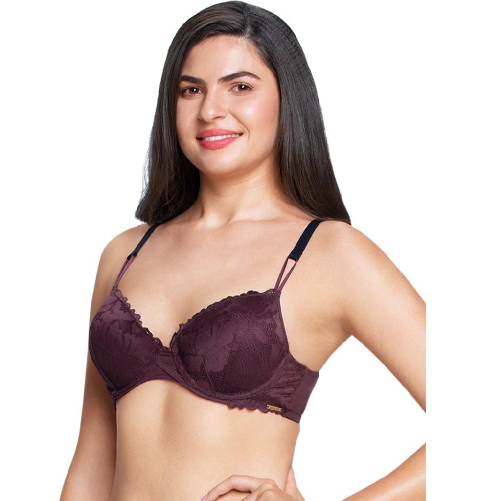 AMANTE BRA88401 Lace Embrace Solid Padded wired Bra