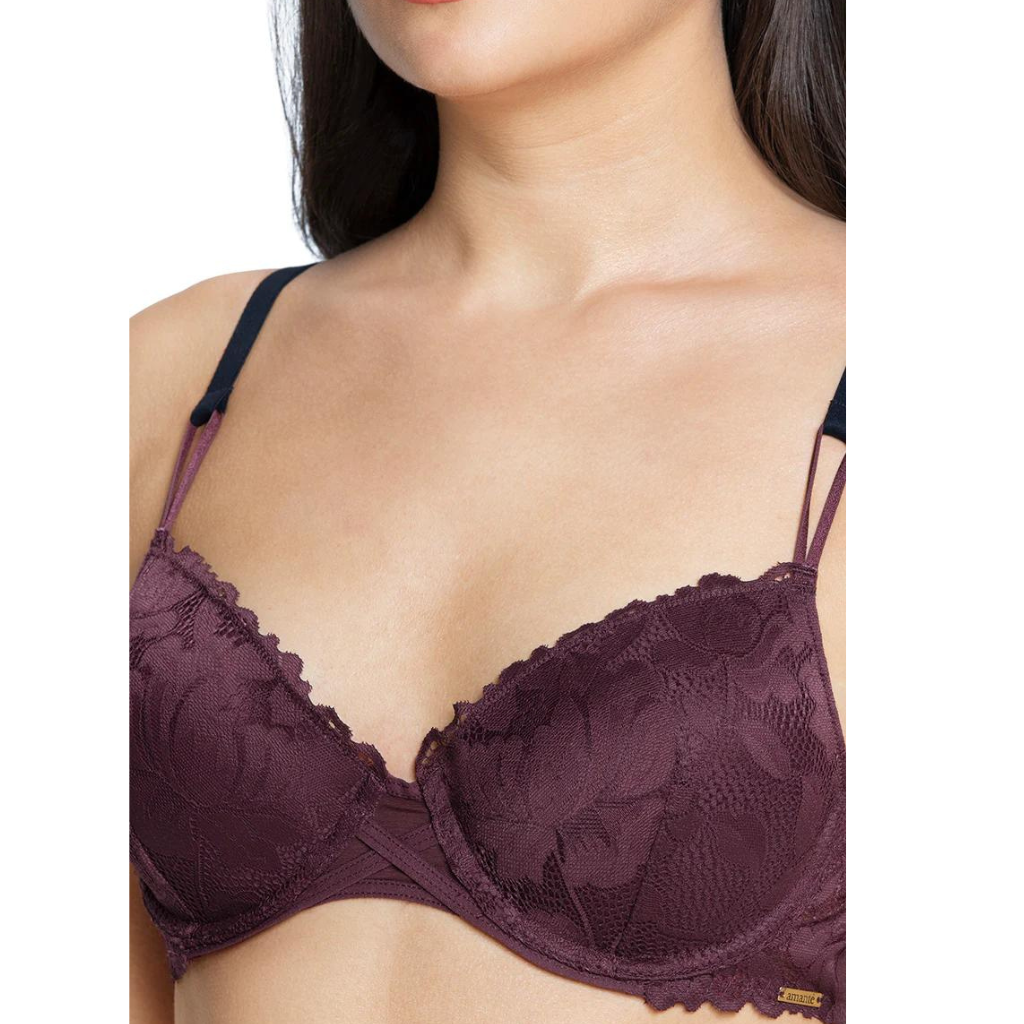 AMANTE BRA88401 Lace Embrace Solid Padded wired Bra