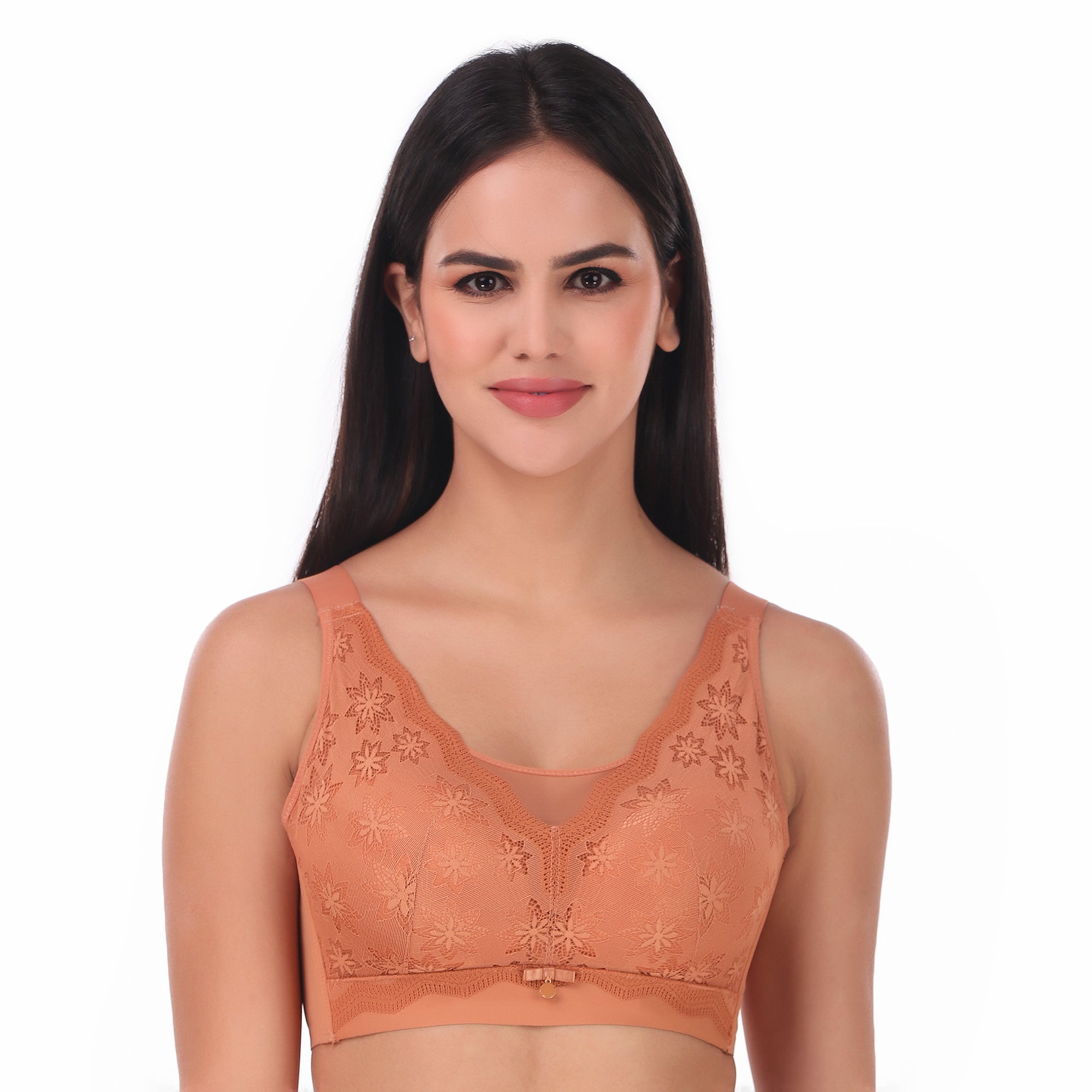 AMANTE BRA88101 Satin Touch Strapless Padded wired Lace Bra