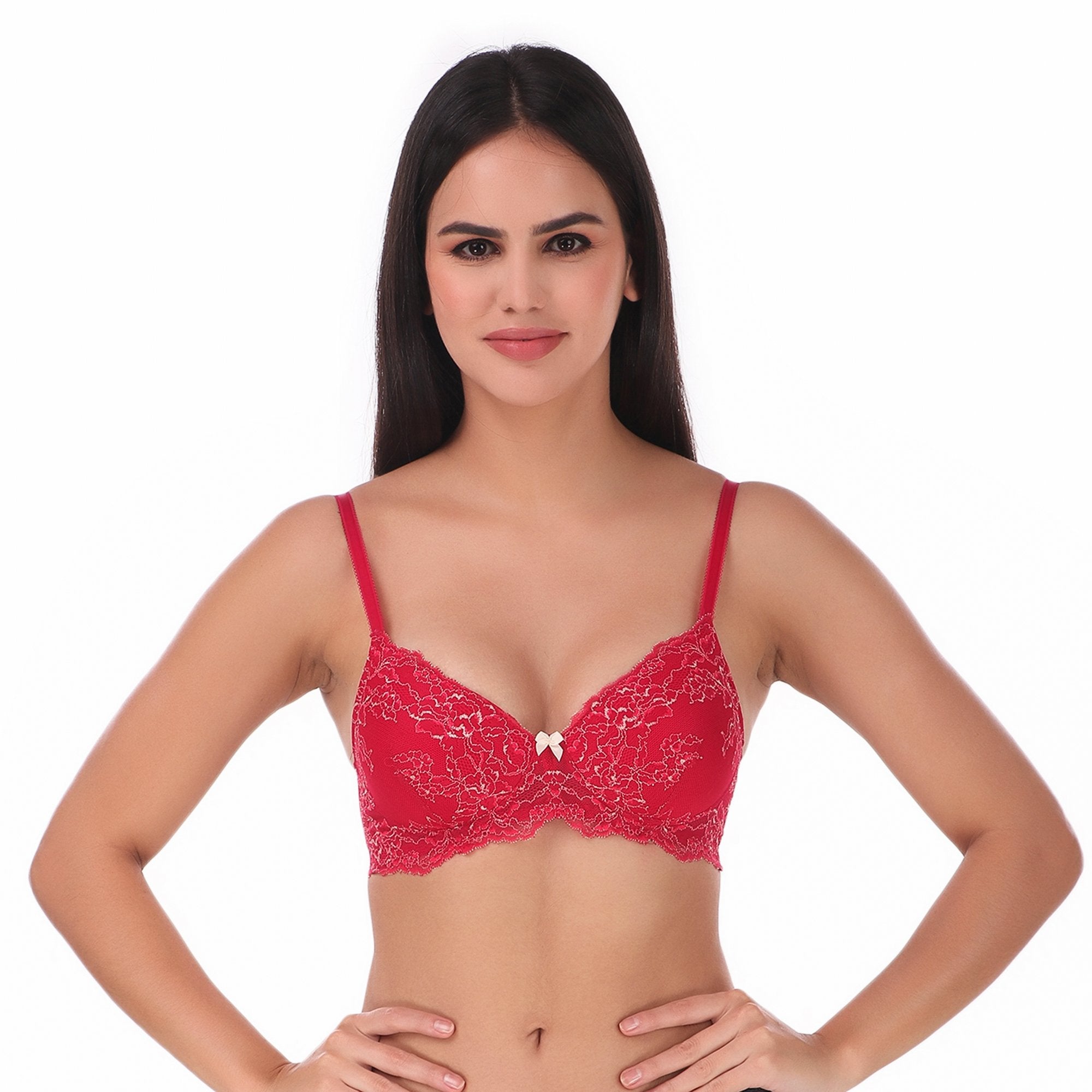 Buy AMANTE Womens Solid Non Wired Non Padded Lace Bra