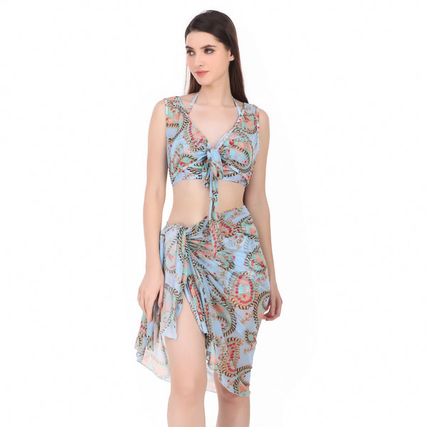 Azure Serenity 3-Piece Beachwear Set AXTZH-XSWIM3PSDK89025