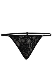 AXTZH Lace Nightwear Set with Robe & Thong NW X5527-BLACK-F11N